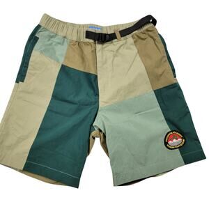 MARKET GORP Patchwork Tech Shorts Eden Green Mountain Outdoor Hiking Men’s S